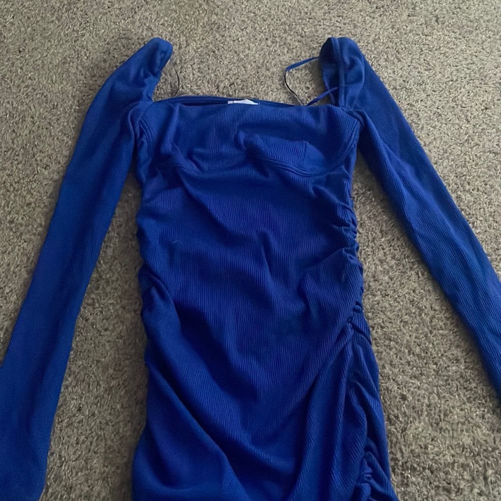 Long Sleeve Princess Polly Mini Dress royal blue